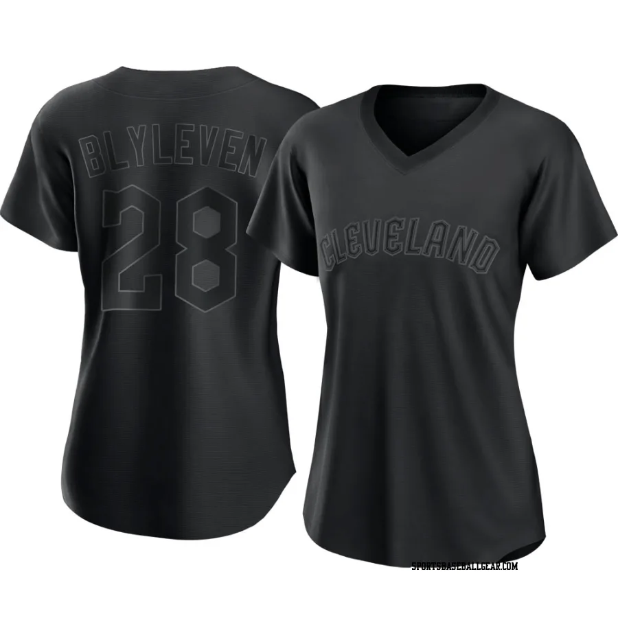 Bert Blyleven Women's Cleveland Guardians Black Replica Pitch Fashion Jersey