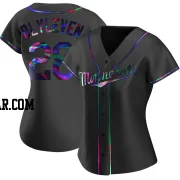 Bert Blyleven Women's Minnesota Twins Black Holographic Replica Alternate Jersey