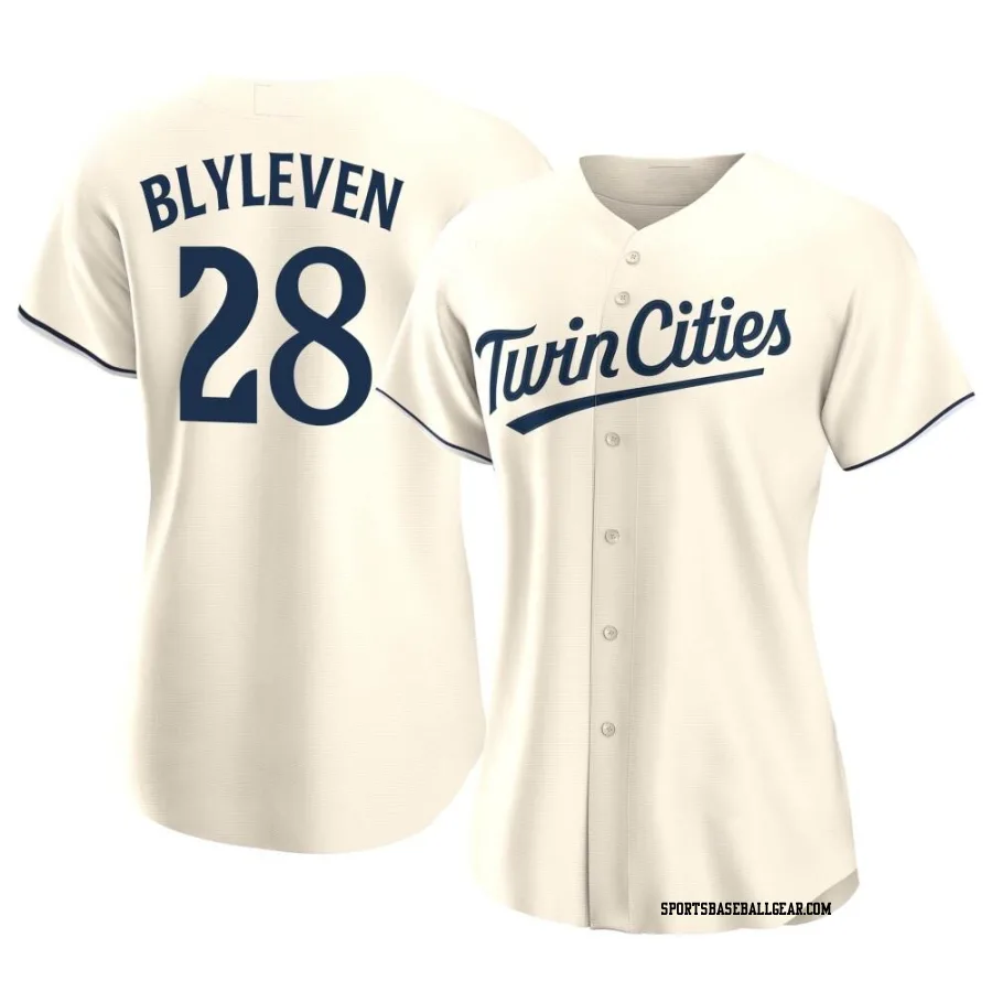 Bert Blyleven Women's Minnesota Twins Cream Authentic Alternate Jersey