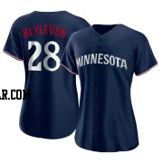 Bert Blyleven Women's Minnesota Twins Navy Authentic Alternate Jersey