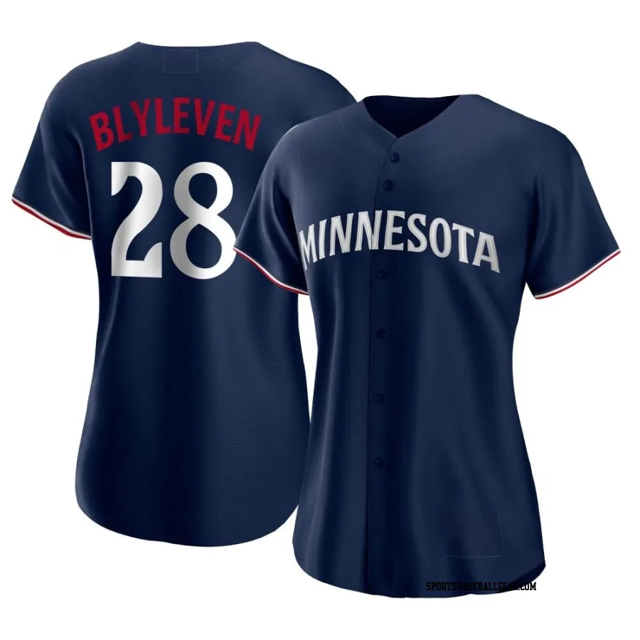 Bert Blyleven Women's Minnesota Twins Navy Authentic Alternate Jersey