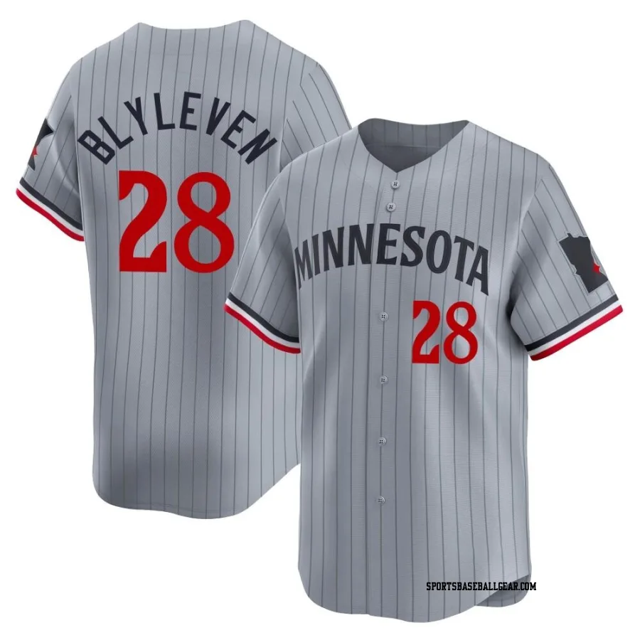 Bert Blyleven Youth Minnesota Twins Gray Limited Road Jersey