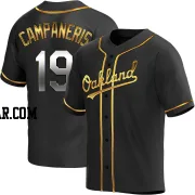 Bert Campaneris Men's Oakland Athletics Black Golden Replica Alternate Jersey