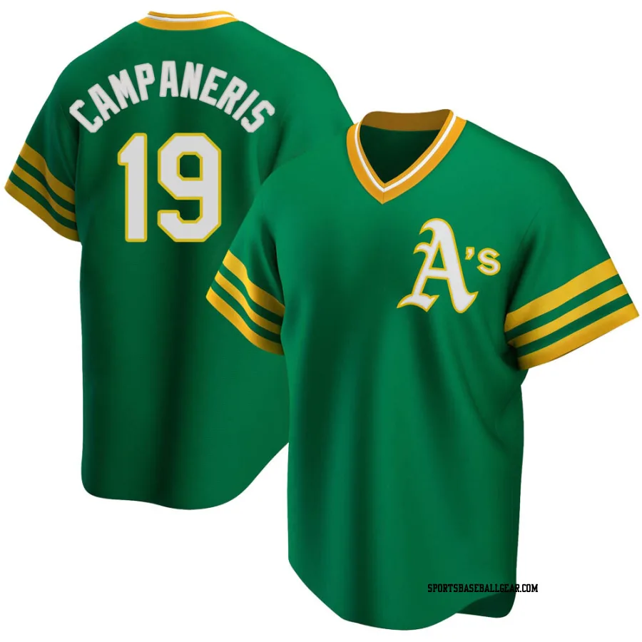 Bert Campaneris Youth Oakland Athletics Green Replica R Kelly Road Cooperstown Collection Jersey