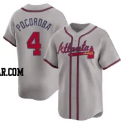 Biff Pocoroba Youth Atlanta Braves Gray Limited Away Jersey