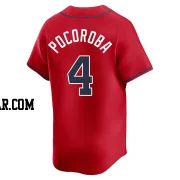 Biff Pocoroba Youth Atlanta Braves Red Limited Alternate Jersey