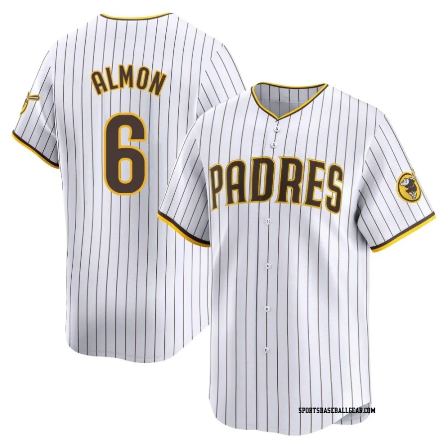 Bill Almon Men's San Diego Padres White Limited Home Jersey