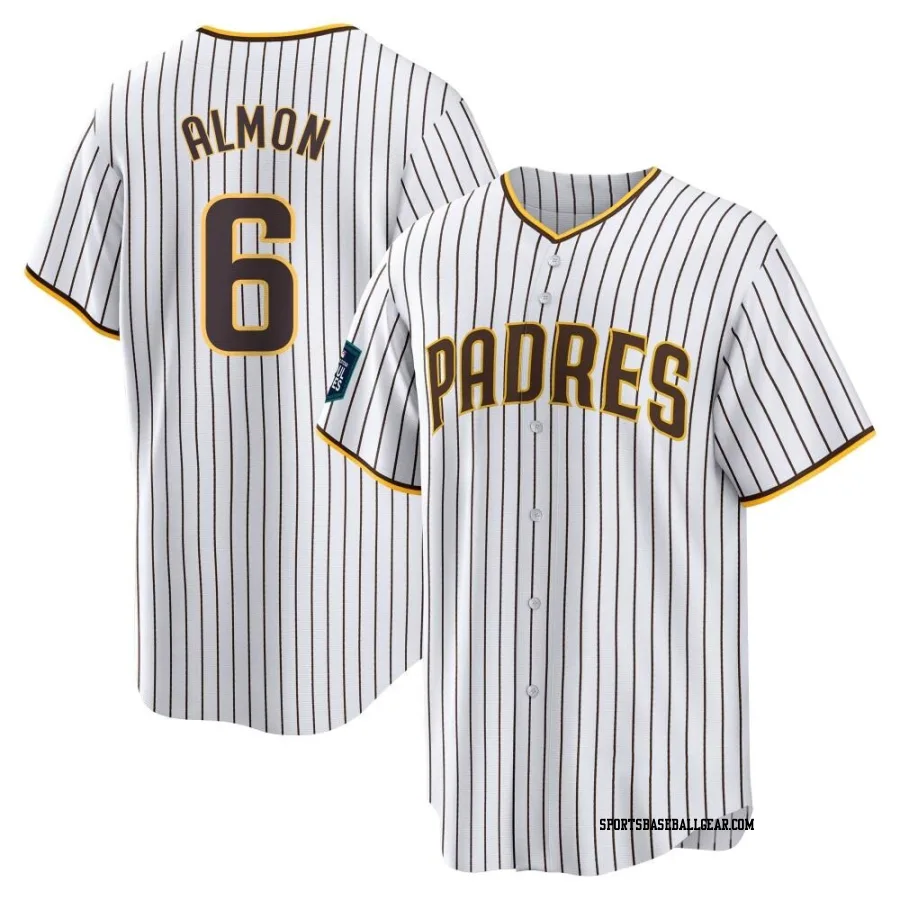 Bill Almon Men's San Diego Padres White Replica 2024 World Tour Seoul Series Home Jersey