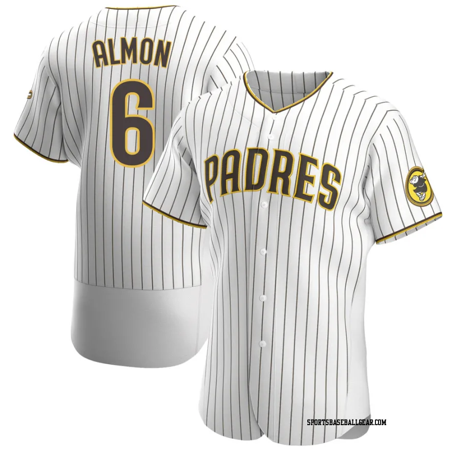 Bill Almon Men's San Diego Padres White/Brown Authentic Home Jersey