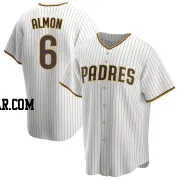 Bill Almon Men's San Diego Padres White/Brown Replica Home Jersey