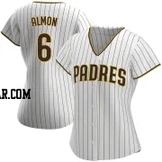 Bill Almon Women's San Diego Padres White/Brown Authentic Home Jersey