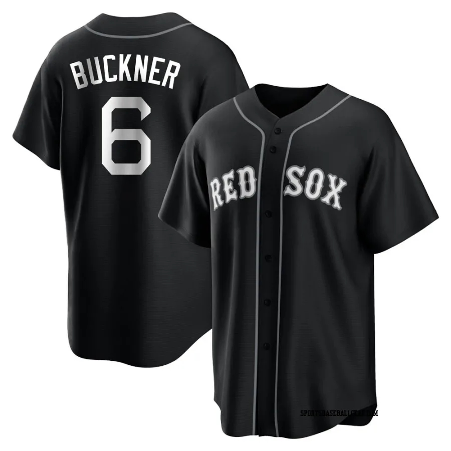 Bill Buckner Men's Boston Red Sox Black/White Replica Jersey