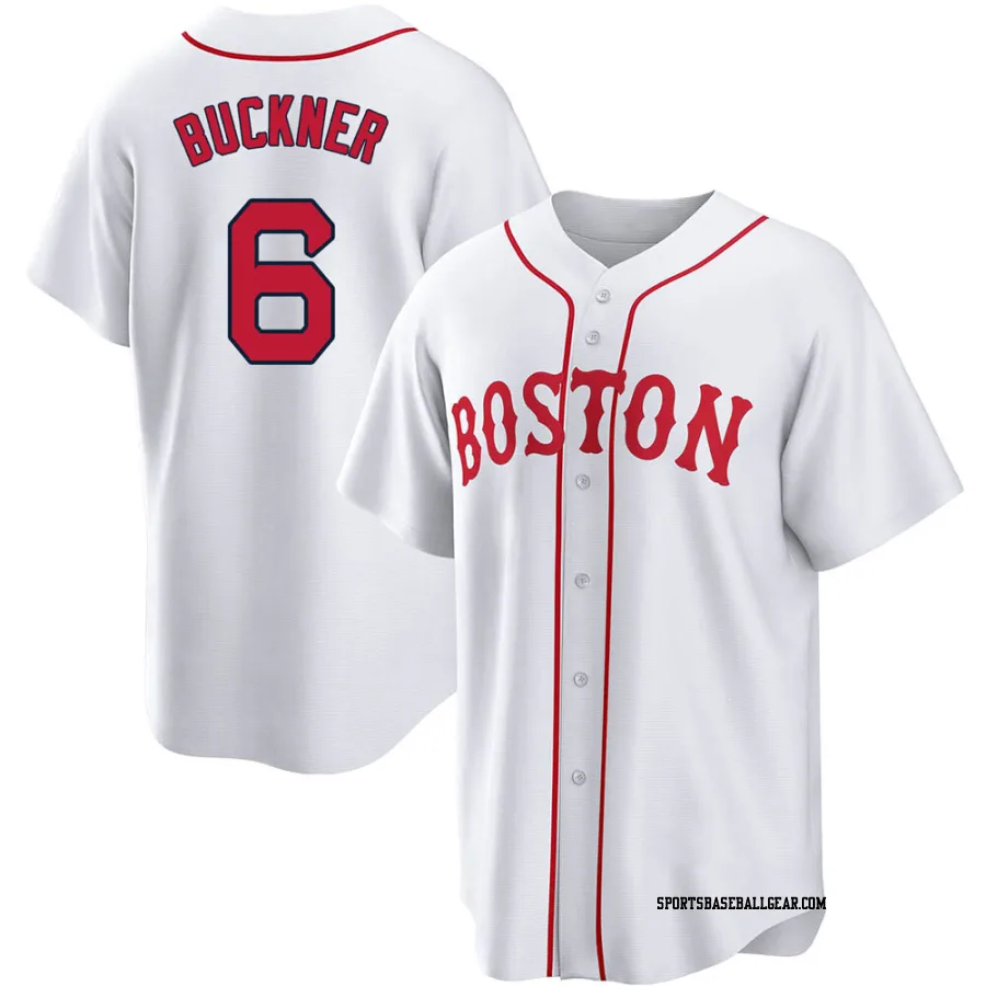 Bill Buckner Men's Boston Red Sox White Replica 2021 Patriots' Day Jersey