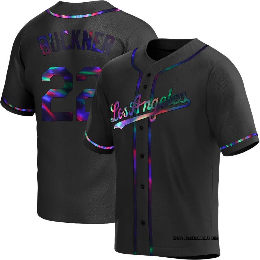 Bill Buckner Men's Los Angeles Dodgers Black Holographic Replica Alternate Jersey