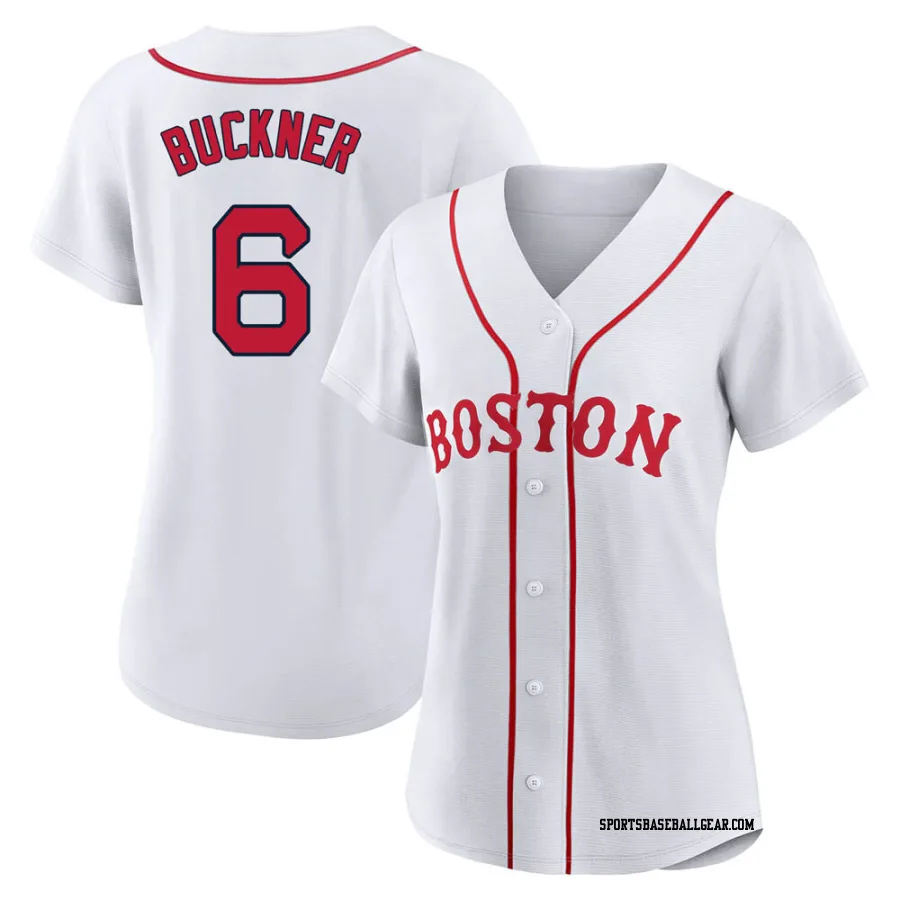 Bill Buckner Women's Boston Red Sox White Replica 2021 Patriots' Day Jersey