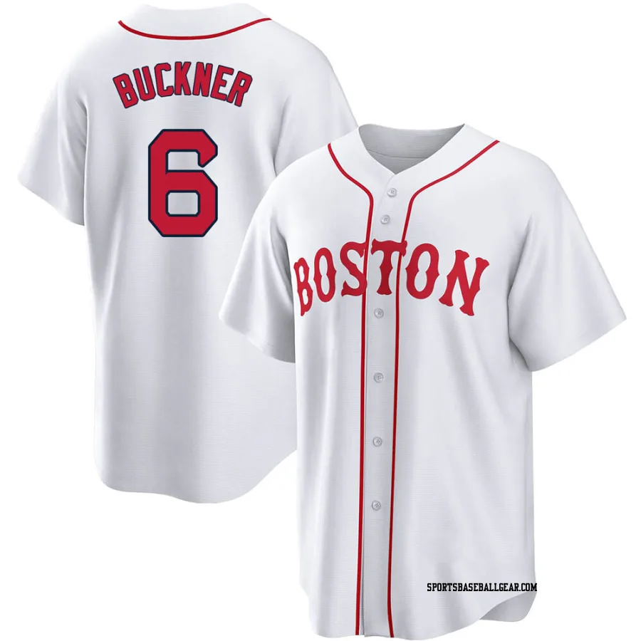 Bill Buckner Youth Boston Red Sox White Replica 2021 Patriots' Day Jersey