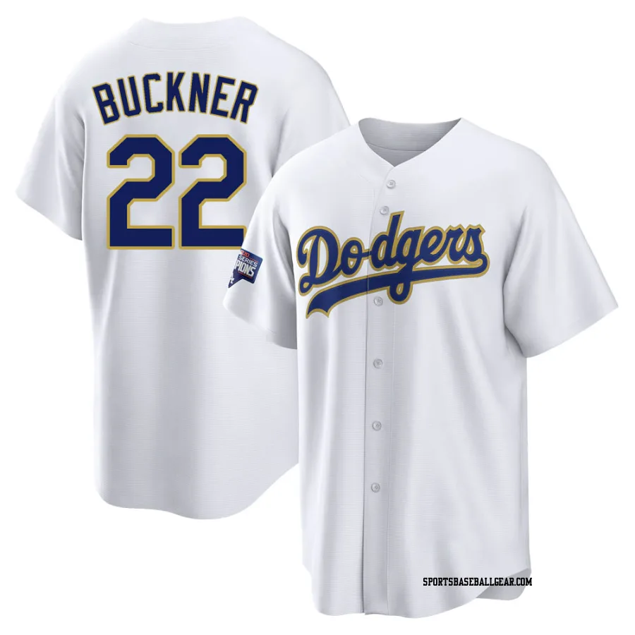 Bill Buckner Youth Los Angeles Dodgers White/Gold Replica 2021 Gold Program Player Jersey