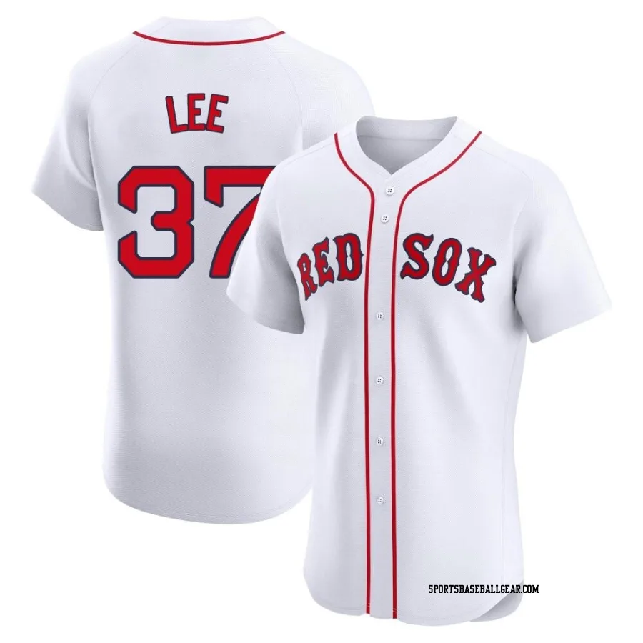 Bill Lee Men's Boston Red Sox White Elite Home Patch Jersey