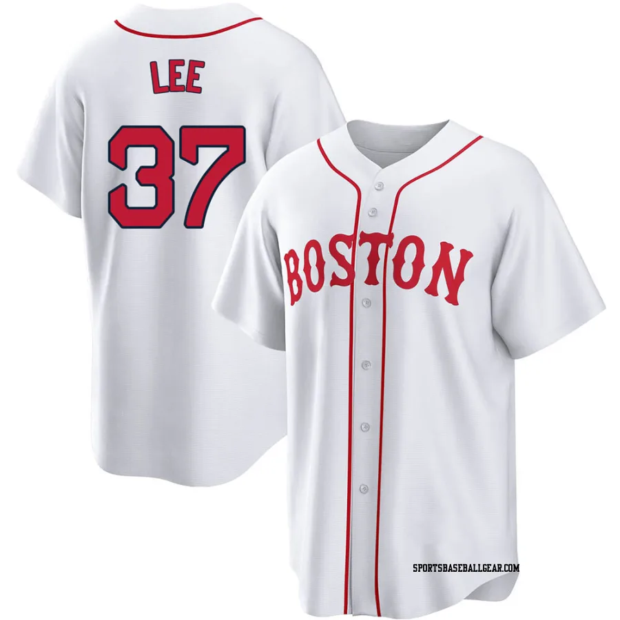 Bill Lee Men's Boston Red Sox White Replica 2021 Patriots' Day Jersey