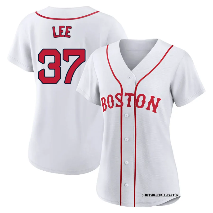 Bill Lee Women's Boston Red Sox White Authentic 2021 Patriots' Day Jersey