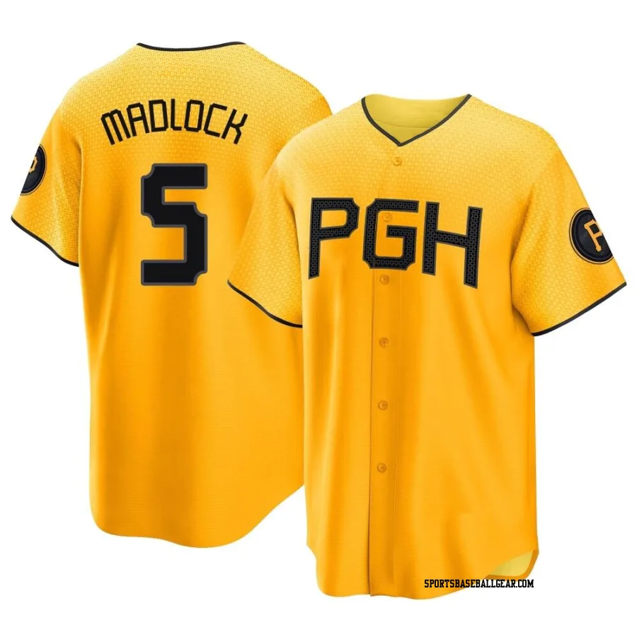 Bill Madlock Men's Pittsburgh Pirates Gold Replica 2023 City Connect Jersey