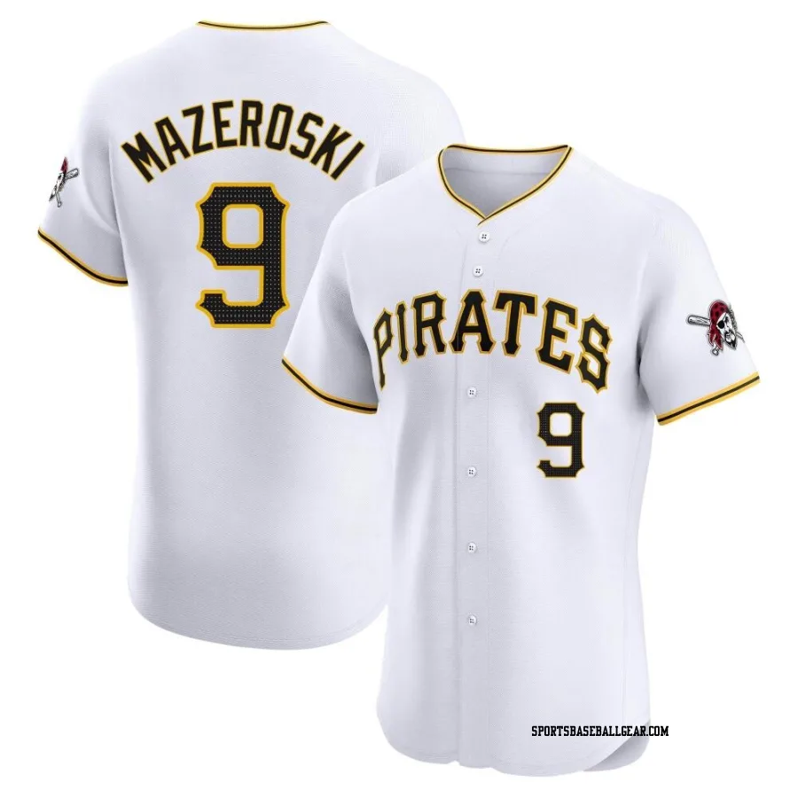 Bill Mazeroski Men's Pittsburgh Pirates White Elite Home Jersey