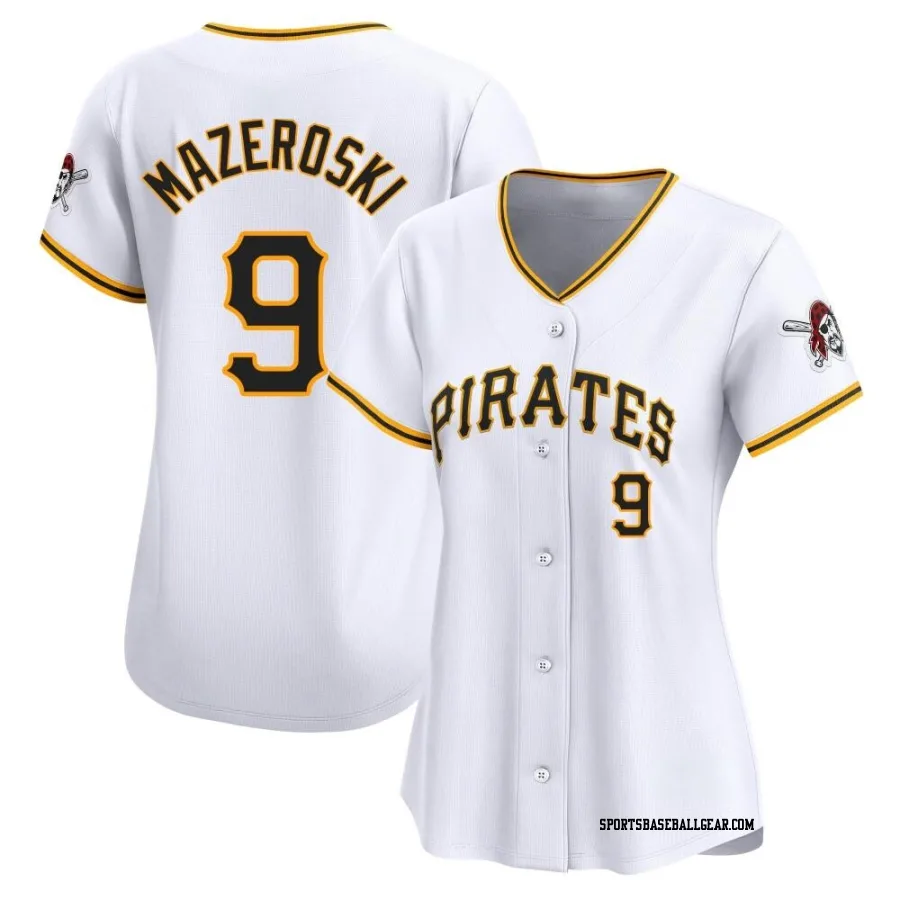 Bill Mazeroski Women's Pittsburgh Pirates White Limited Home Jersey