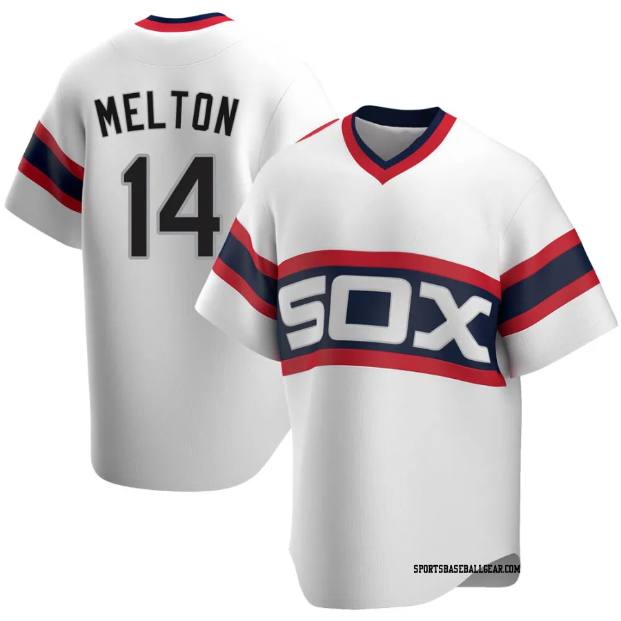 Bill Melton Men's Chicago White Sox White Replica Cooperstown Collection Jersey