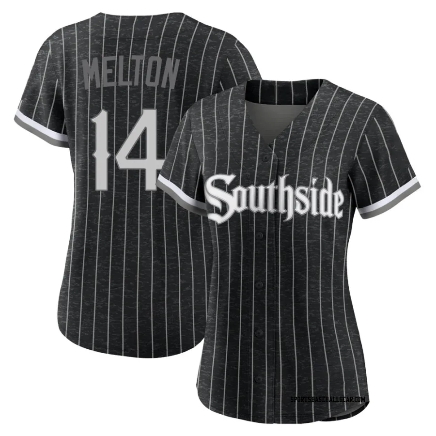 Bill Melton Women's Chicago White Sox Black Authentic 2021 City Connect Jersey