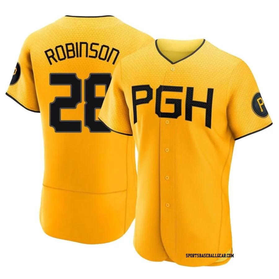 Bill Robinson Men's Pittsburgh Pirates Gold Authentic 2023 City Connect Jersey