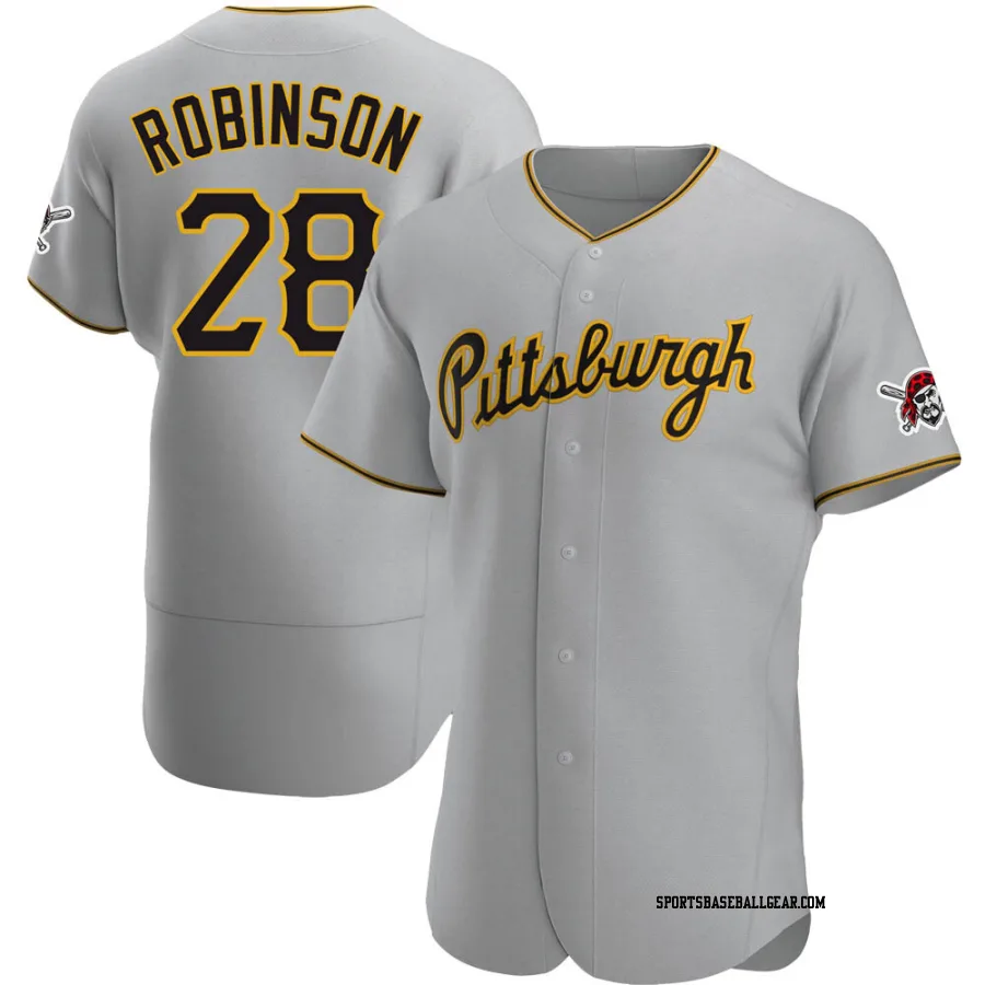 Bill Robinson Men's Pittsburgh Pirates Gray Authentic Road Jersey