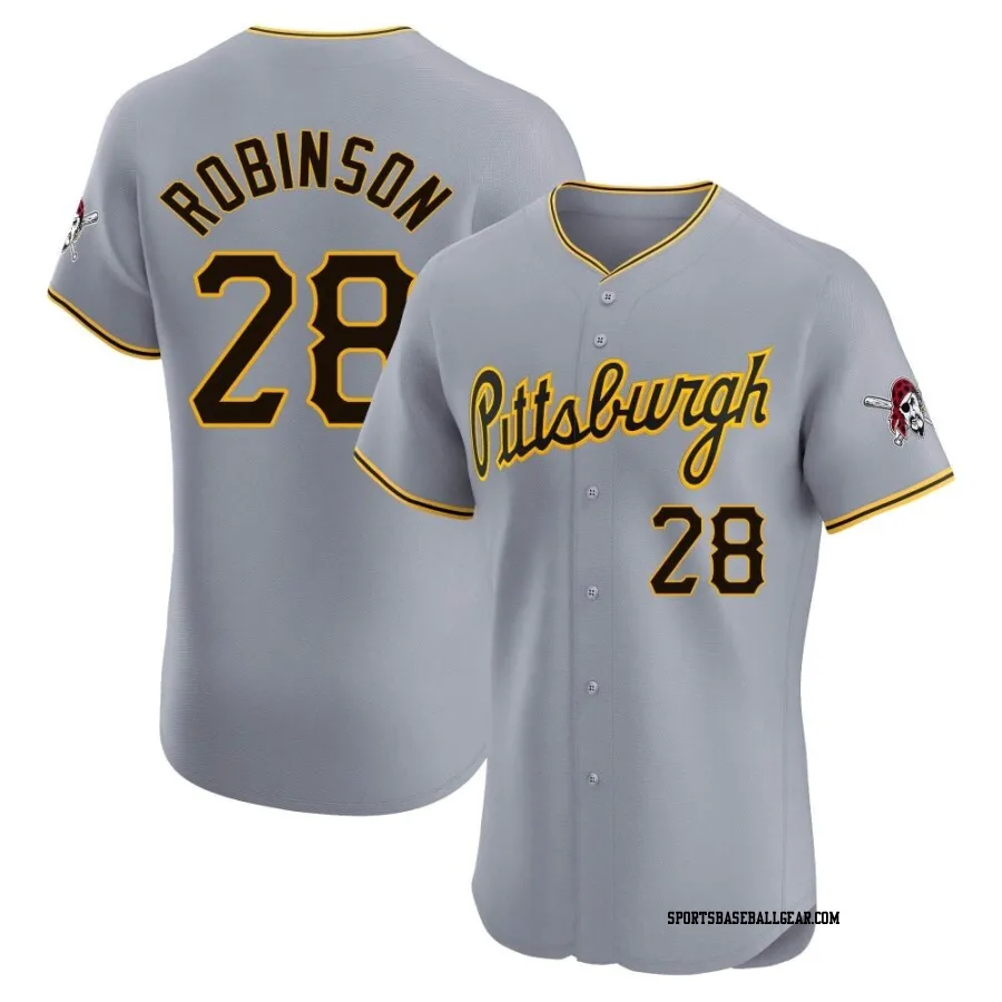 Bill Robinson Men's Pittsburgh Pirates Gray Elite Road Jersey