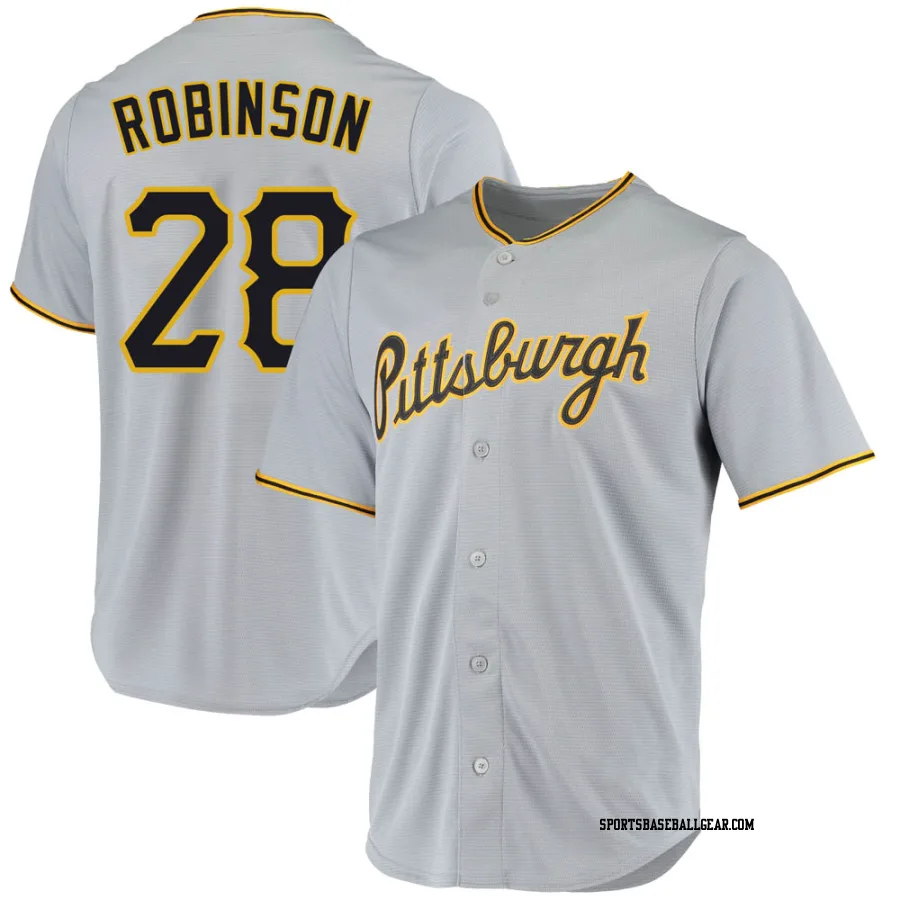 Bill Robinson Men's Pittsburgh Pirates Gray Replica Road Jersey