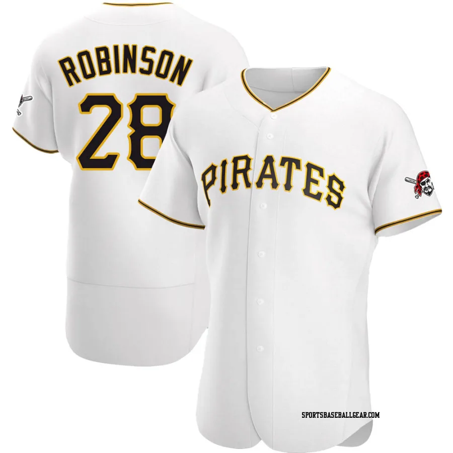 Bill Robinson Men's Pittsburgh Pirates White Authentic Home Jersey