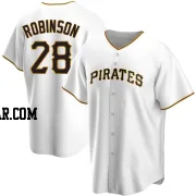 Bill Robinson Men's Pittsburgh Pirates White Replica Home Jersey