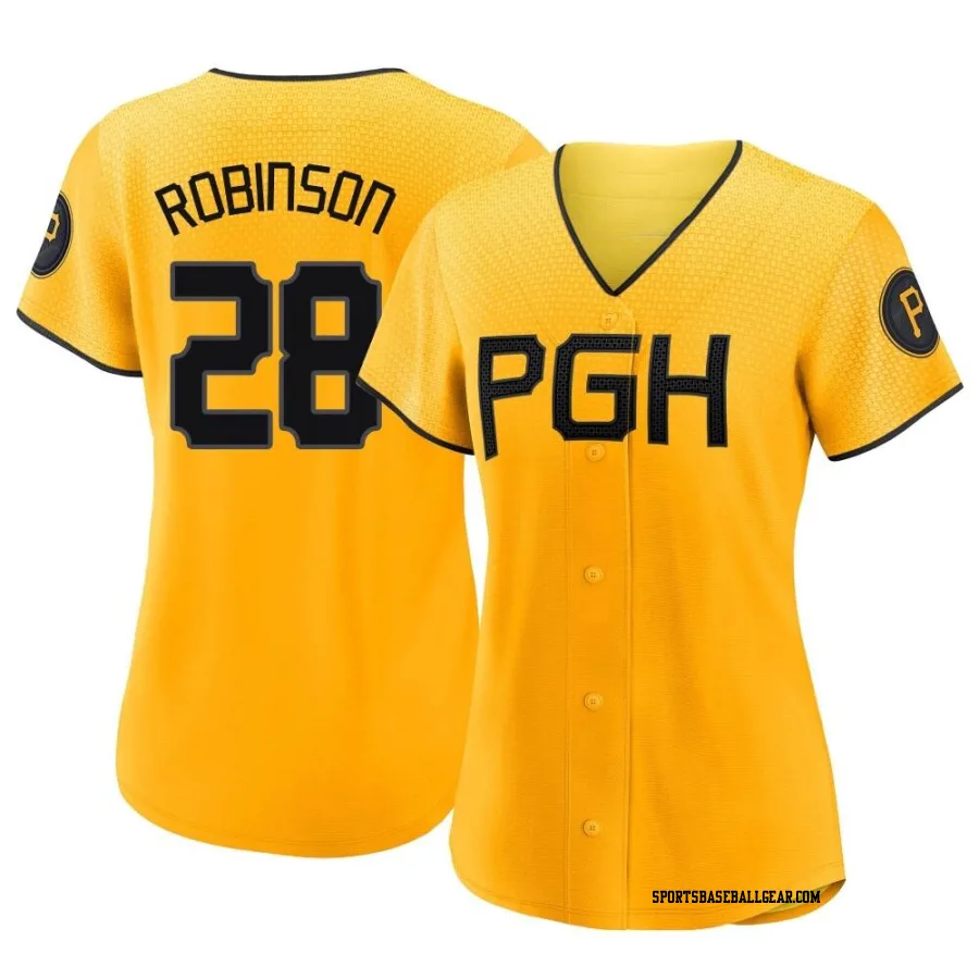 Bill Robinson Women's Pittsburgh Pirates Gold Replica 2023 City Connect Jersey