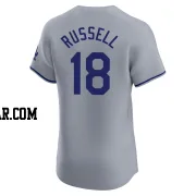 Bill Russell Men's Los Angeles Dodgers Gray Elite Road Jersey