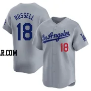 Bill Russell Men's Los Angeles Dodgers Gray Limited Away Jersey