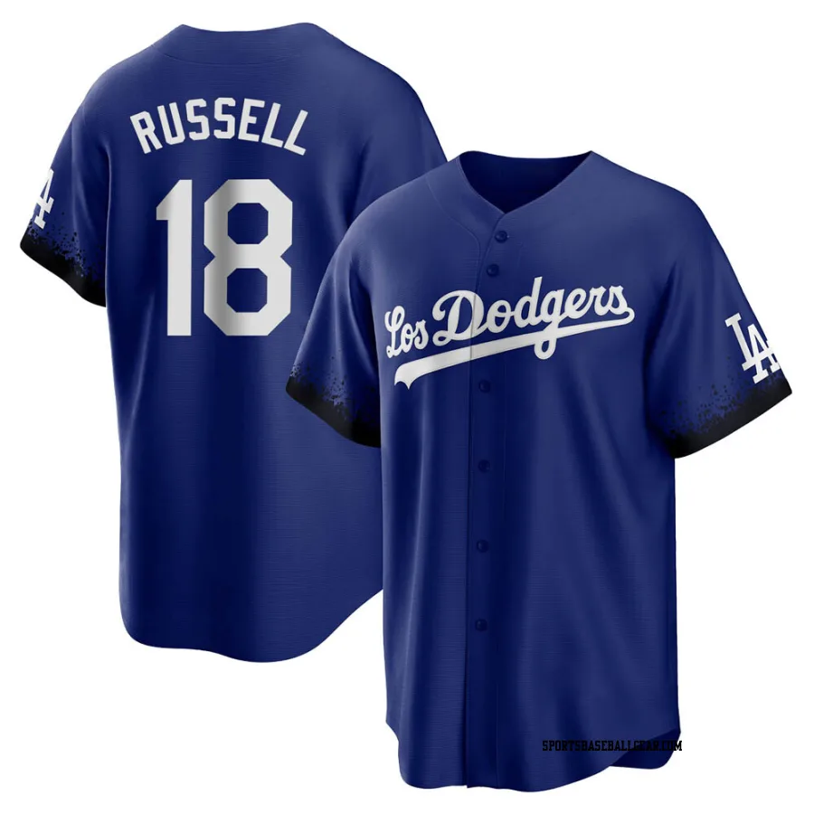 Bill Russell Men's Los Angeles Dodgers Royal Replica 2021 City Connect Jersey