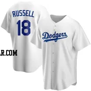 Bill Russell Men's Los Angeles Dodgers White Replica Home Jersey