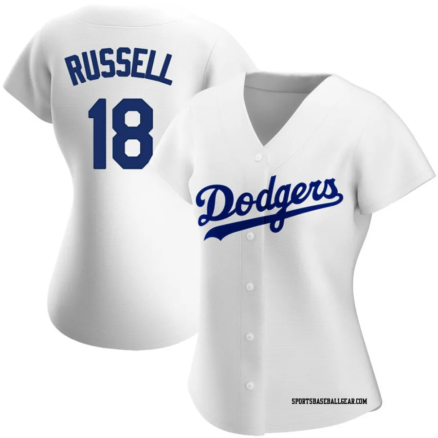 Bill Russell Women's Los Angeles Dodgers White Authentic Home Jersey