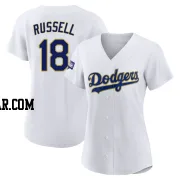 Bill Russell Women's Los Angeles Dodgers White/Gold Authentic 2021 Gold Program Player Jersey