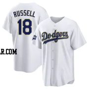 Bill Russell Youth Los Angeles Dodgers White/Gold Replica 2021 Gold Program Player Jersey