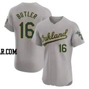 Billy Butler Men's Oakland Athletics Gray Elite Road Jersey