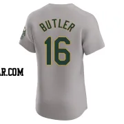 Billy Butler Men's Oakland Athletics Gray Elite Road Jersey