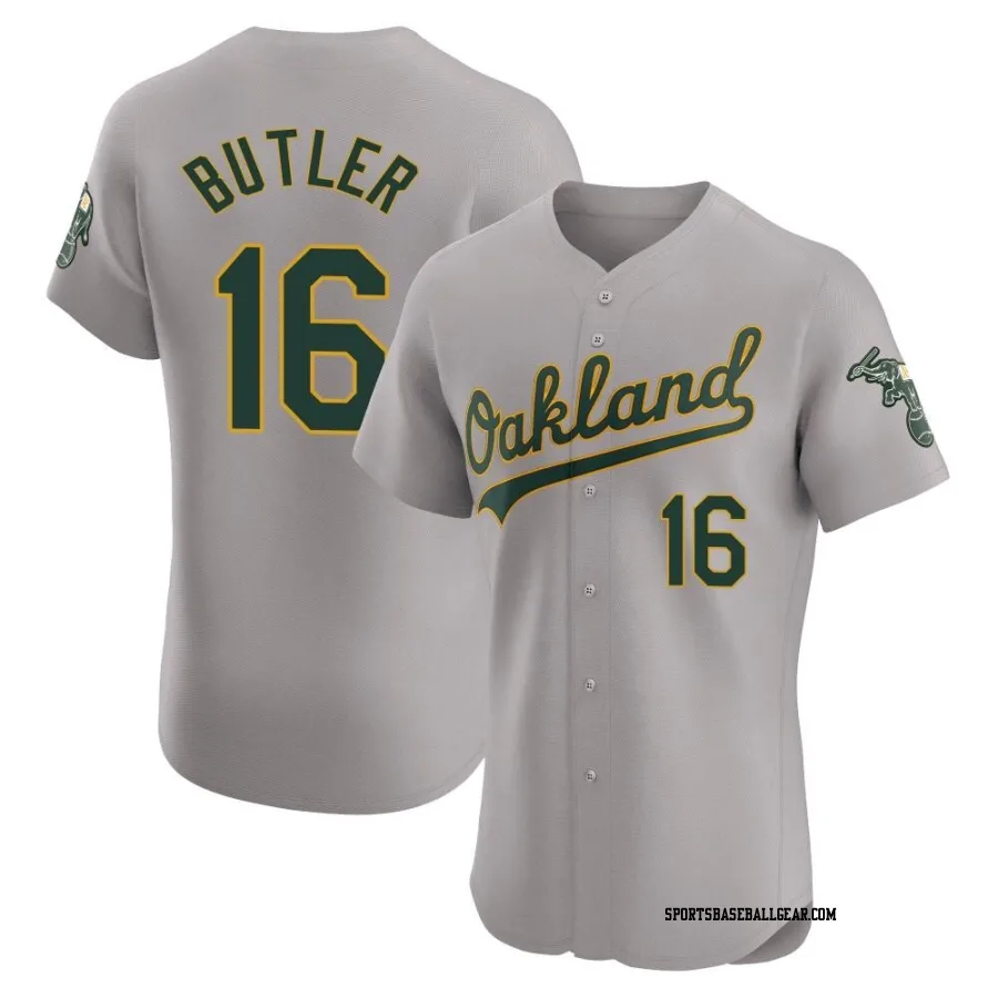 Billy Butler Men's Oakland Athletics Gray Elite Road Jersey