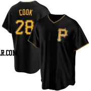 Billy Cook Men's Pittsburgh Pirates Black Replica Alternate Jersey