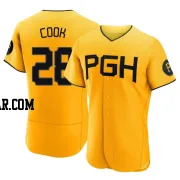 Billy Cook Men's Pittsburgh Pirates Gold Authentic 2023 City Connect Jersey