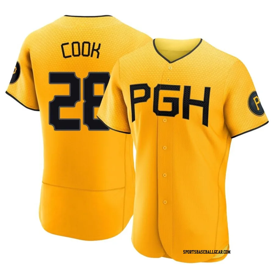 Billy Cook Men's Pittsburgh Pirates Gold Authentic 2023 City Connect Jersey