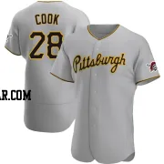 Billy Cook Men's Pittsburgh Pirates Gray Authentic Road Jersey